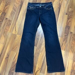 Cache y2k studded low rise bootcut jeans